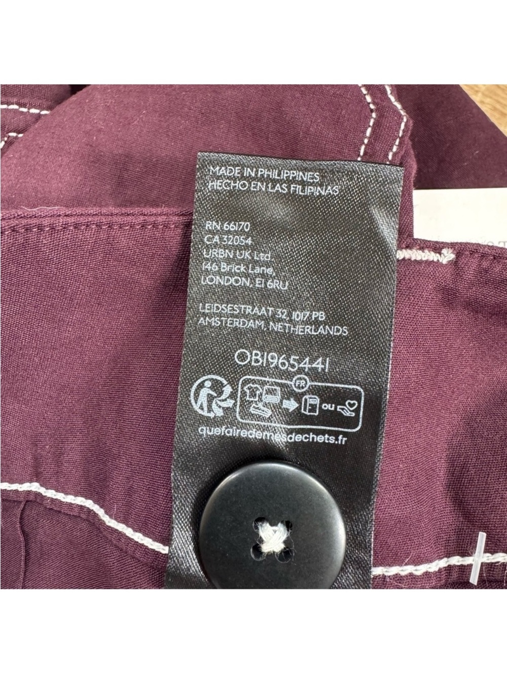 NWT Anthropologie The Colette Linen Wide-Leg Pants Contrast Brown Purple 31P - Picture 8 of 12